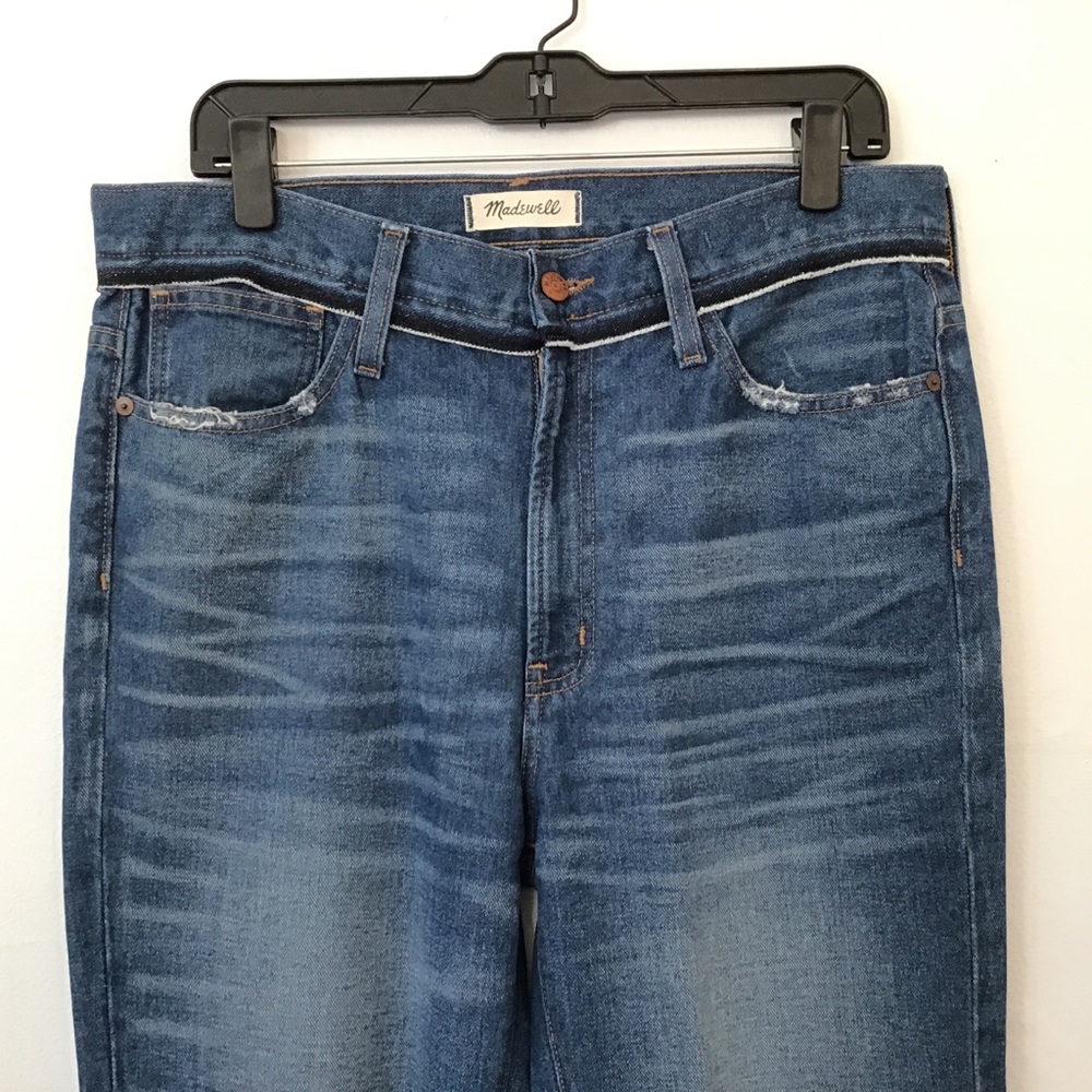 Madewell 30 Retro Crop Ripped Knees High Rise Jean - Picture 3 of 8